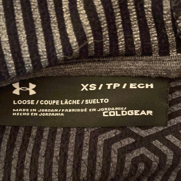 Under Armour Coolgear infared hooded pullover sweatshirt Grey & Black size XS - Picture 3 of 12